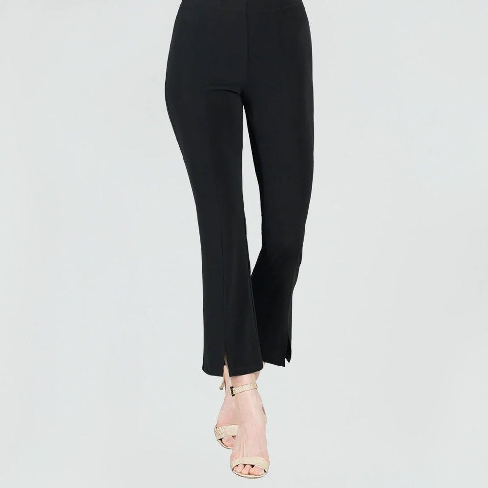 NWT Clara Sun Woo‎ Center Seam Front Slit Ankle Pant Black Large Minimalist